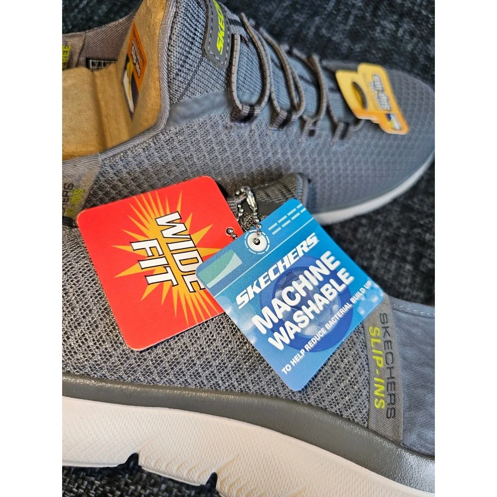 Skechers Slip-ins Summits High Range Mens 7 Charcoal New Wide Fit 232457W